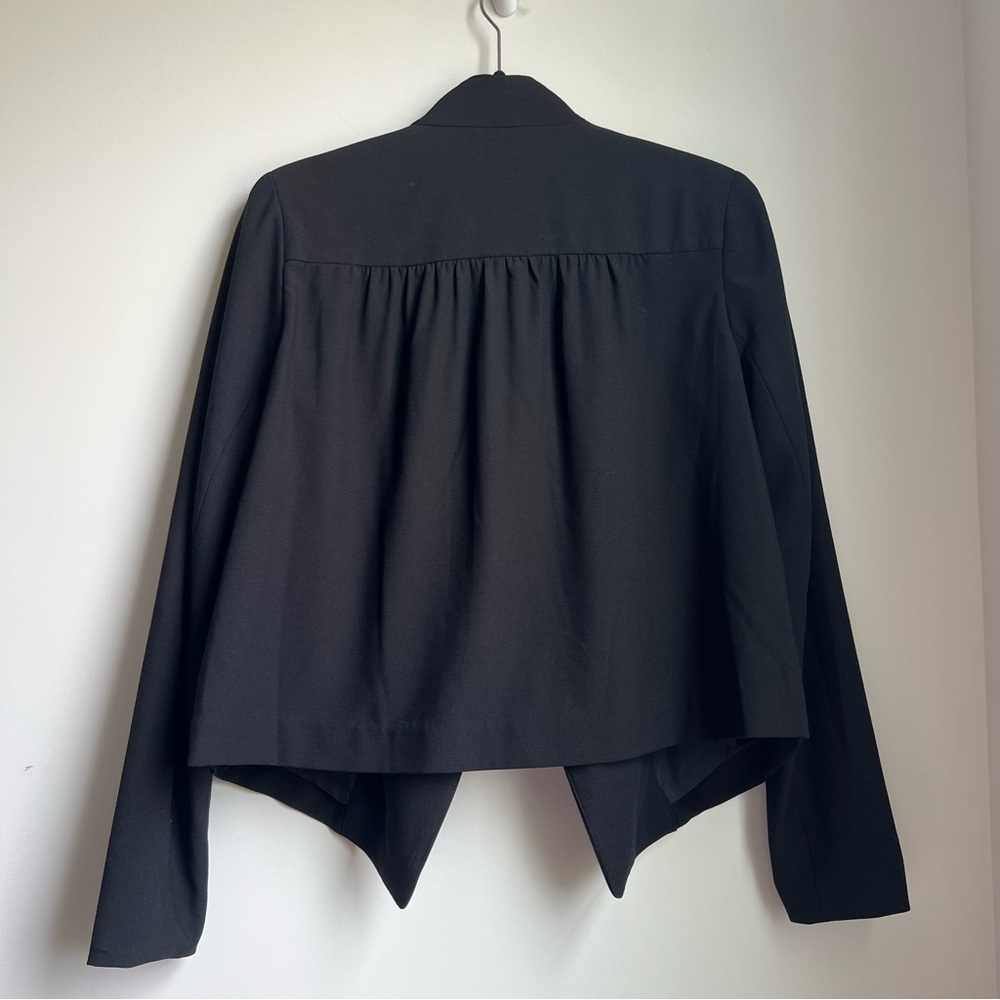 a.n.a Black Asymmetrical Blazer with Waterfall Front - Size Medium - Picture 3 of 7